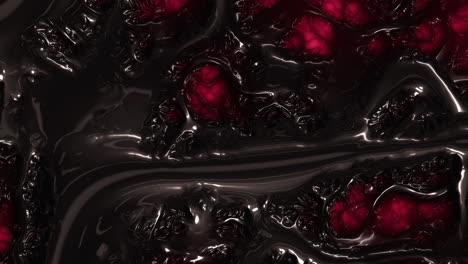 primer plano realista de textura de mármol rojo y negro con acabado áspero y brillante