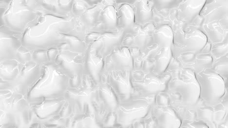 liquid abstract white background. smooth glossy texture 3d rendering loop 4k