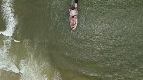 shipwreck at the beach