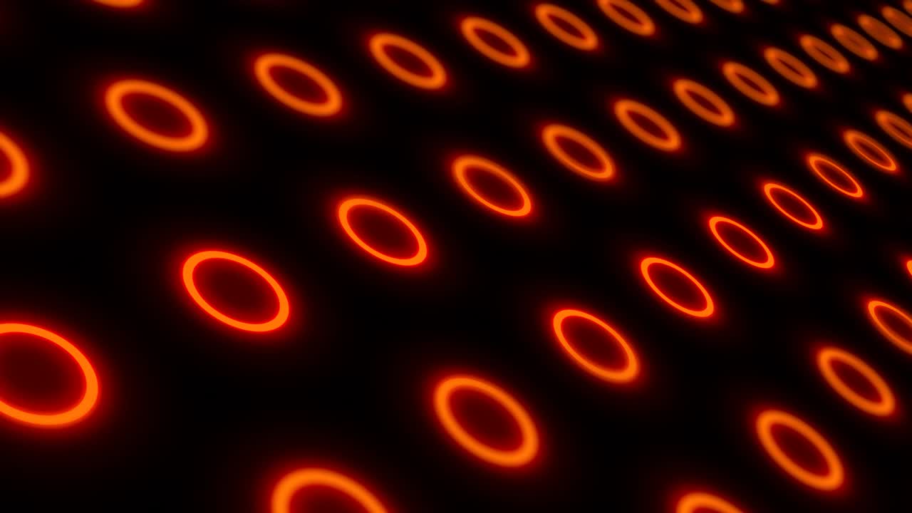 fondo animado abstracto de círculos rojos sobre un fondo oscuro.