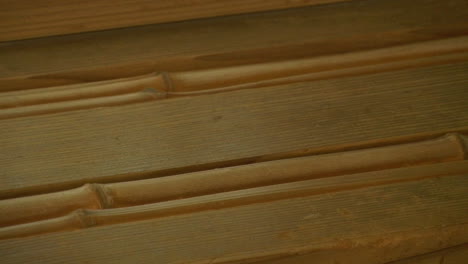 shelf with inlaid bamboo in a japanese teahouse