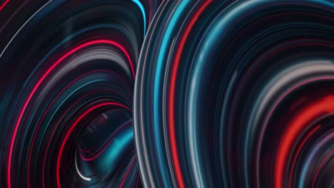 fantastic futuristic background with twisted substances colored in neon lights. animation. energy impulses running fast, seamless loop