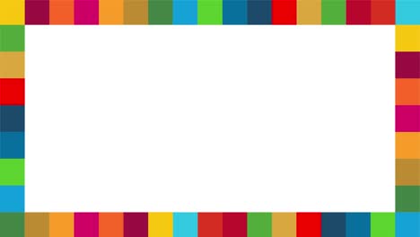 17 objetivos de animación de cuadro cuadrado de colores