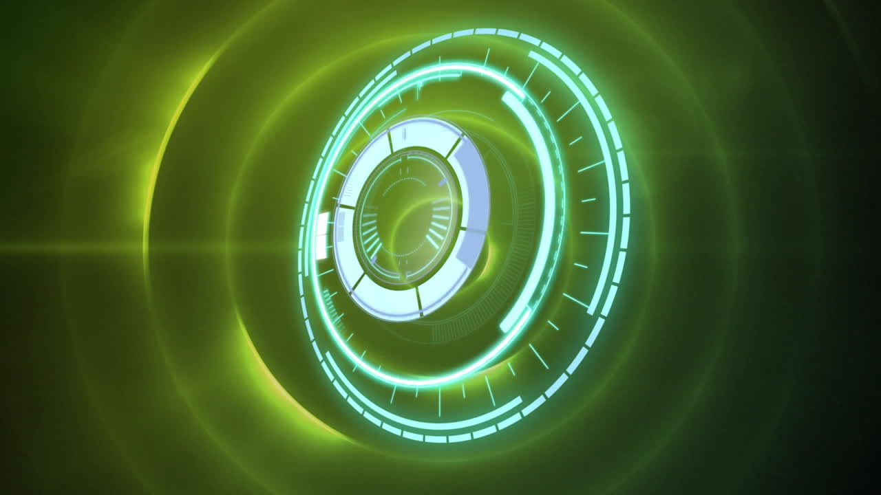 Animation of scope scanning over green circles