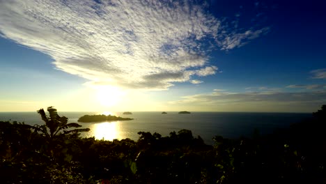sea sunset on the tropical island seamless loop footage