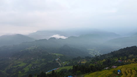 spectacular pov paragliding over the nepali landscape