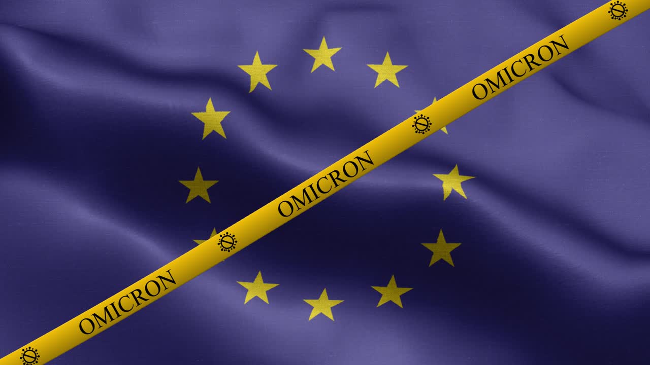 오미크론 변종과 유럽 연합 발의 금지 줄무