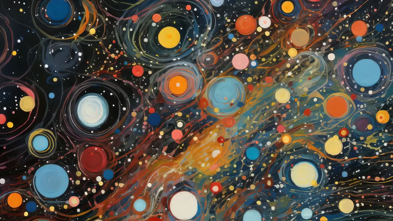pintura de galaxias abstractas