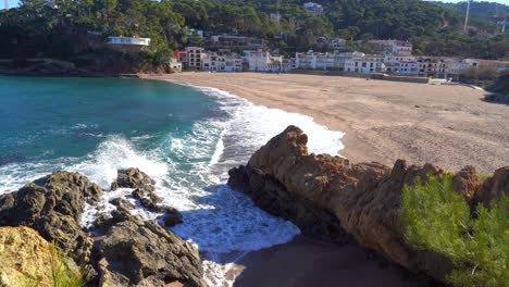 sa riera european beach in mediterranean spain white houses calm sea turquoise blue begur costa brava ibiza