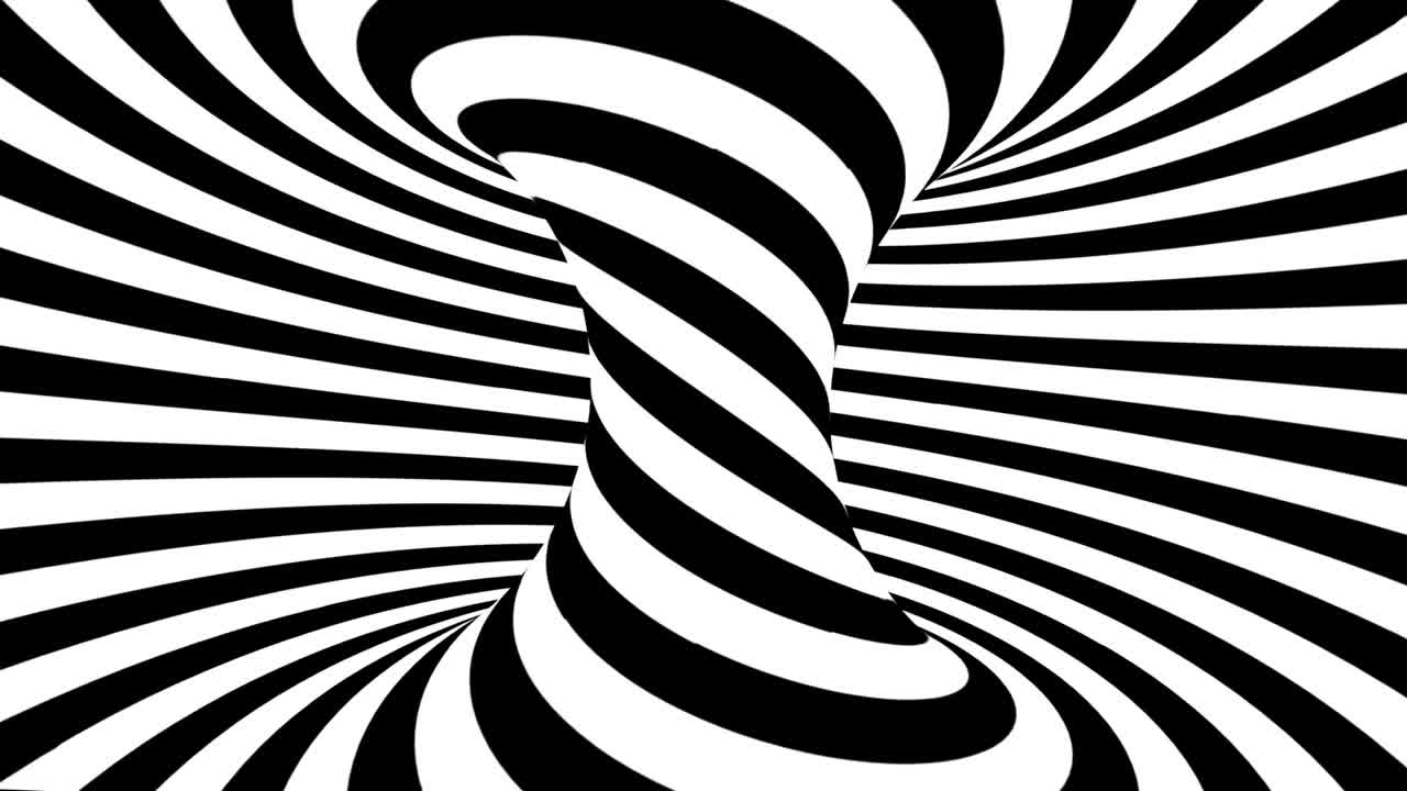 ilusión óptica de toroides. fondo animado hipnótico abstracto.