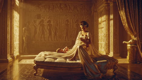ancient egyptian mother and child