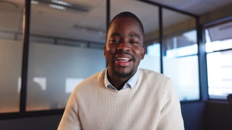 Face,-wave-and-black-man-in-video-call