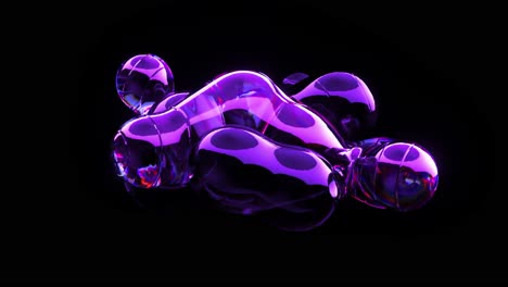 abstract purple glowing 3d shapes