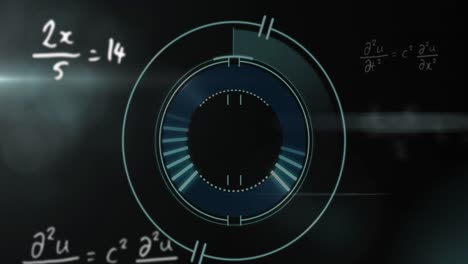 animation of mathematical equations over scope scanning