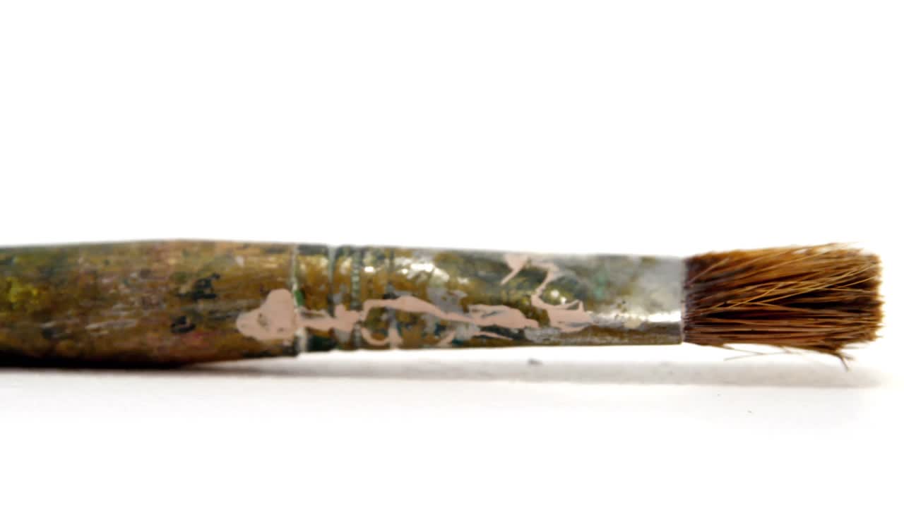 페인트 브러시의 클로즈업