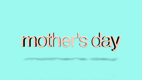 celebrate mothers day with vibrant 3d text on a serene blue background