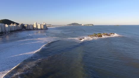 pitangueiras beach in guaruja sao paulo brazil