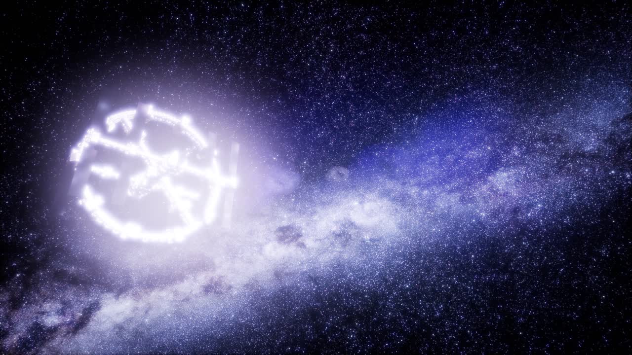 nave espacial viajando a través del universo