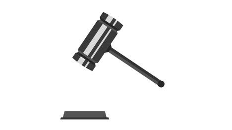 juez de gavel. animación en bucle. resolución de 4k.