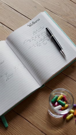 wellness journal with medication