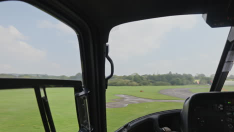 filming from inside a helicopter over london