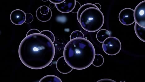 abstract 3d glowing circles pattern in space