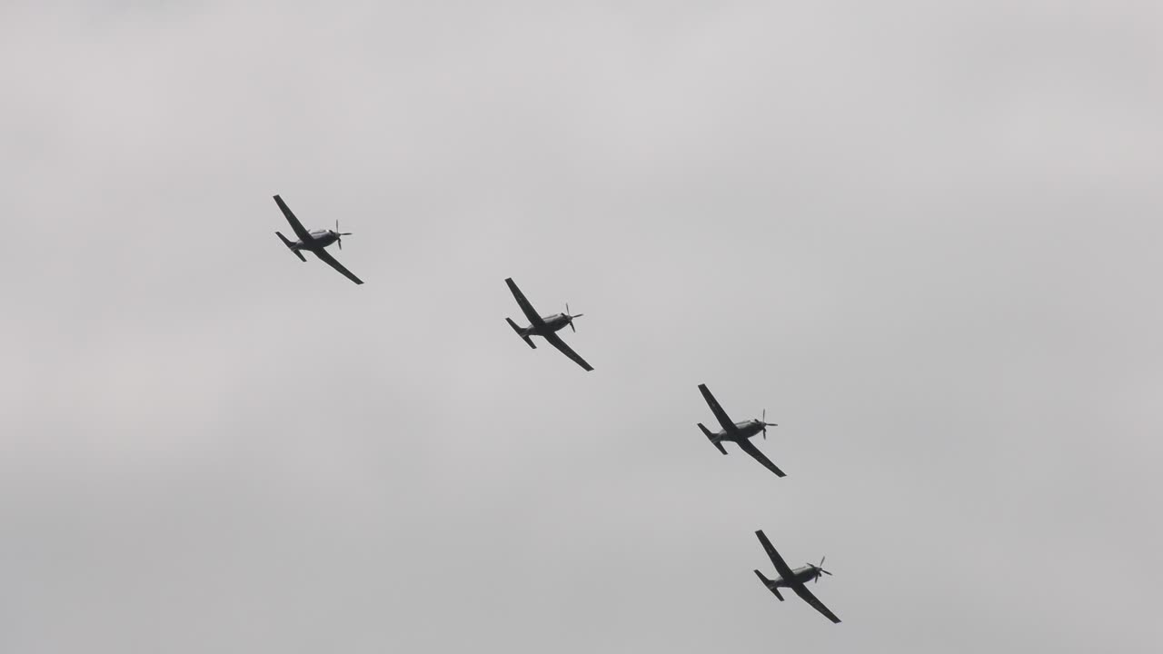 vuelo en formación de aviones vuela por