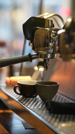 espresso machine making coffee