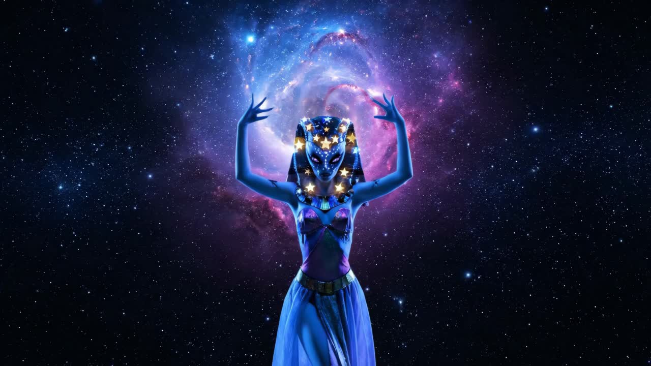 Cosmic Goddess in Space