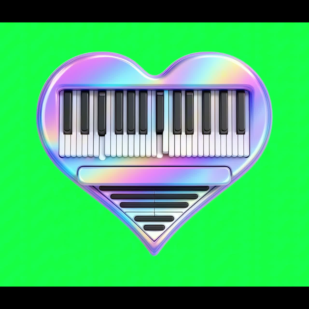 Farverig hjerteformet klaverdesignanimation, isoleret aktiv, transparent 4K-video, alfakanal