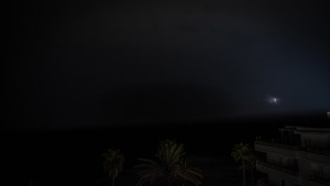 Timelapse-of-Thunderstorm,-Lightning-in-Cala-Millor,-Llevant,-Mallorca