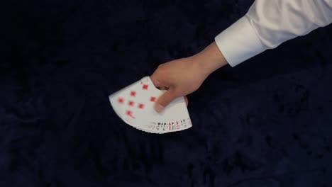 right handed playing card fan