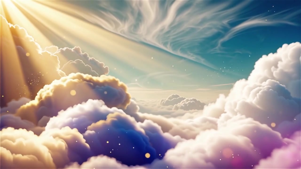 Christian Heavenly Light Worship Background