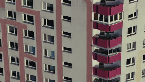 multi-story residential building with balconies