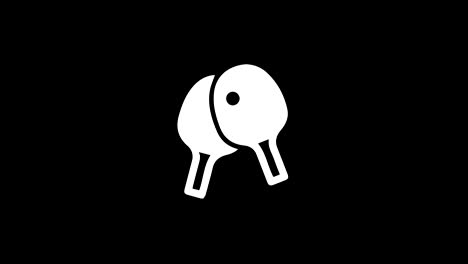 el juego de ping pong glith icono vintage twitched mala animación de señal.