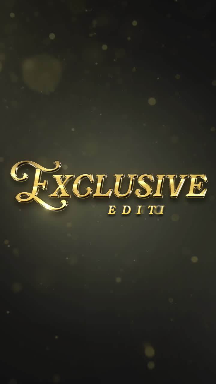 Exclusive Edition Gold Text with Bokeh Background