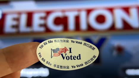 i voted sticker and election day