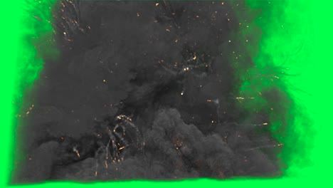 efecto de pantalla verde de explosión