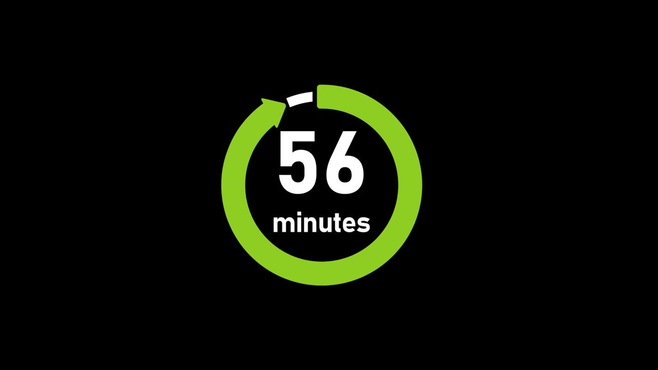 Clock , timer (time passage , waiting time) animation (4K) | 60 minutes