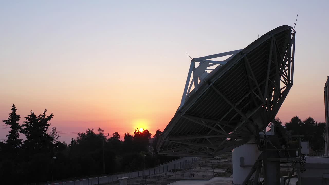 Satellite Dish at Sunrise/Sunset