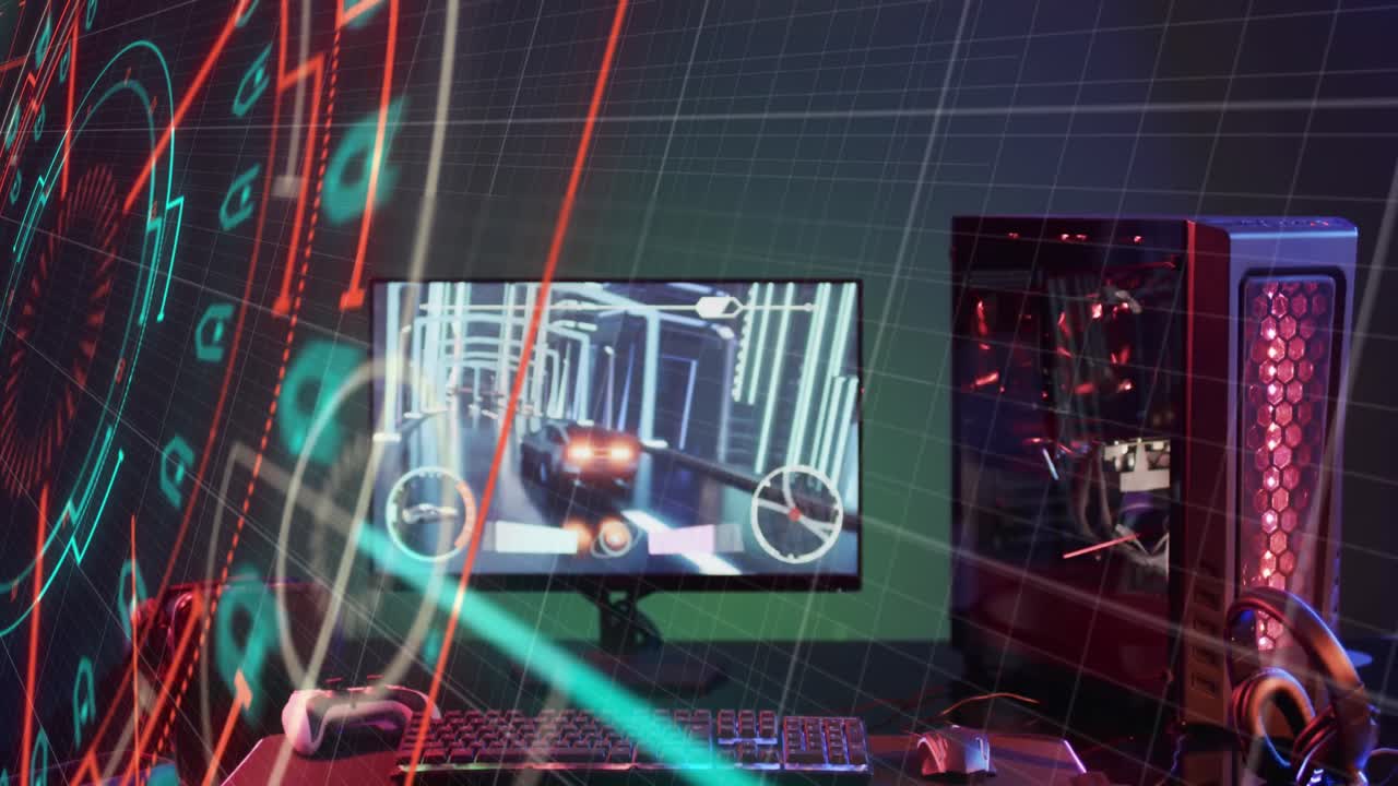 animación del alcance y procesamiento de datos sobre equipos informáticos de videojuegos