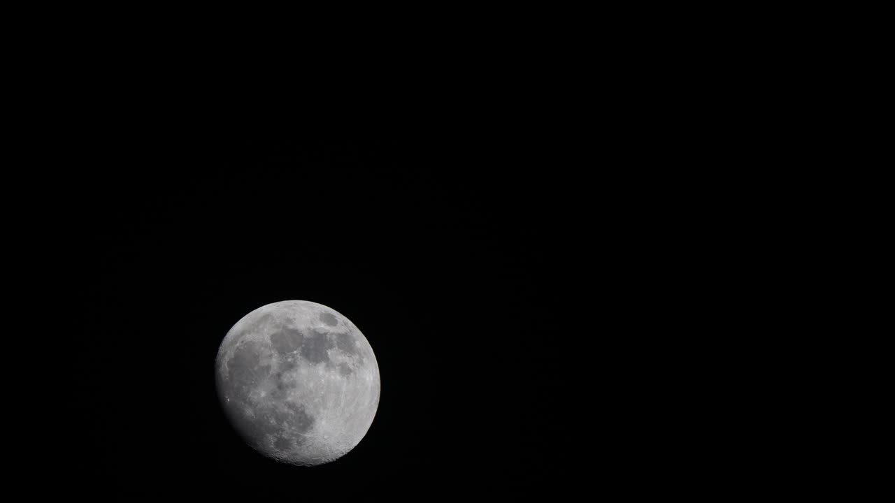 가득한 달 밤하늘, 달 시간 지연, 달빛.