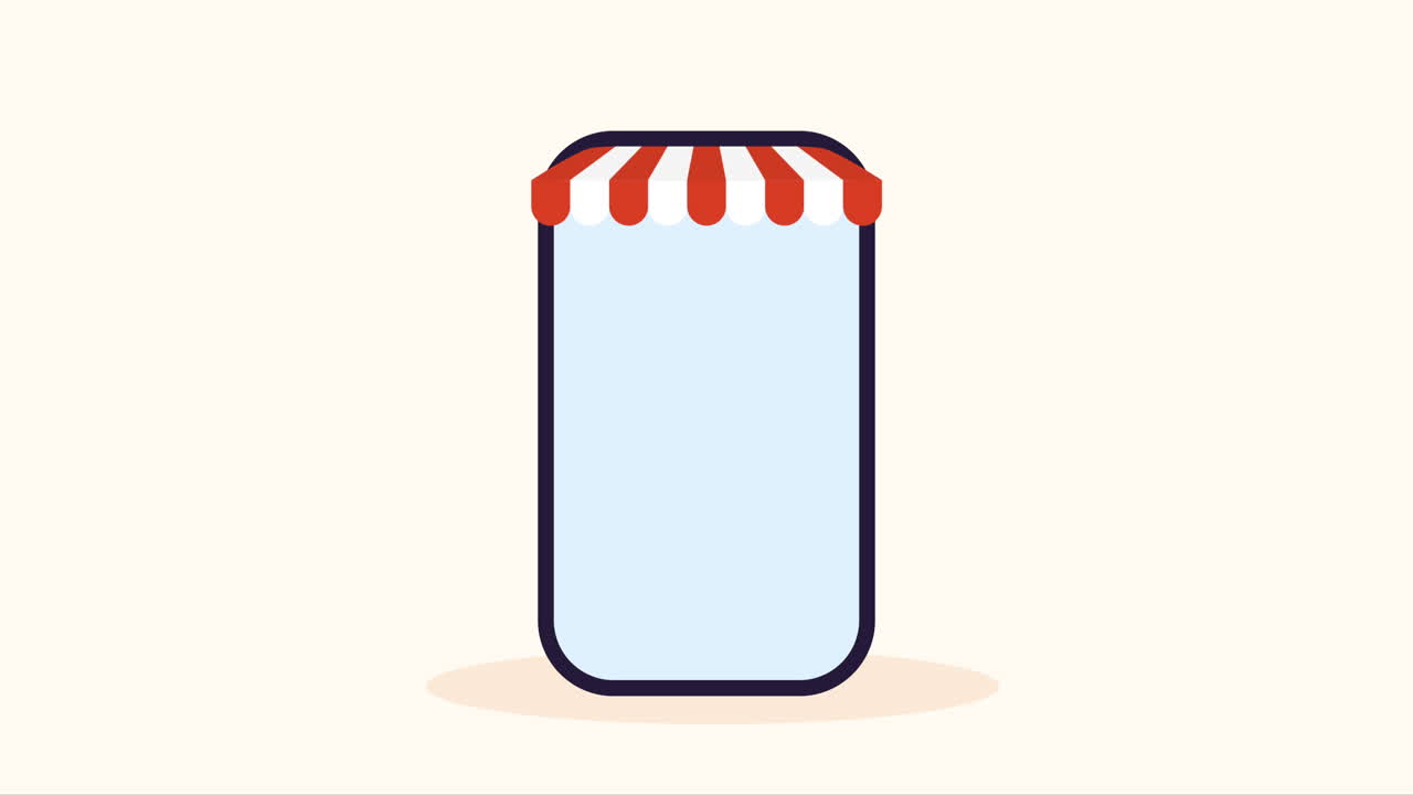 tecnologia dei dispositivi smartphone animazione di e-commerce