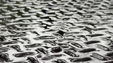 water reflections on a metal surface