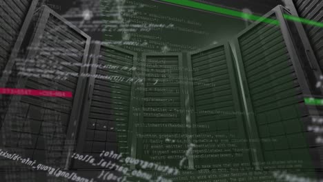 Animation-of-data-processing-over-server-room