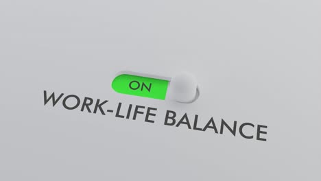 activar el interruptor del equilibrio entre la vida laboral y la vida privada