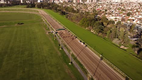 aerial view of san isidro racecourse in buenos aires, argentina