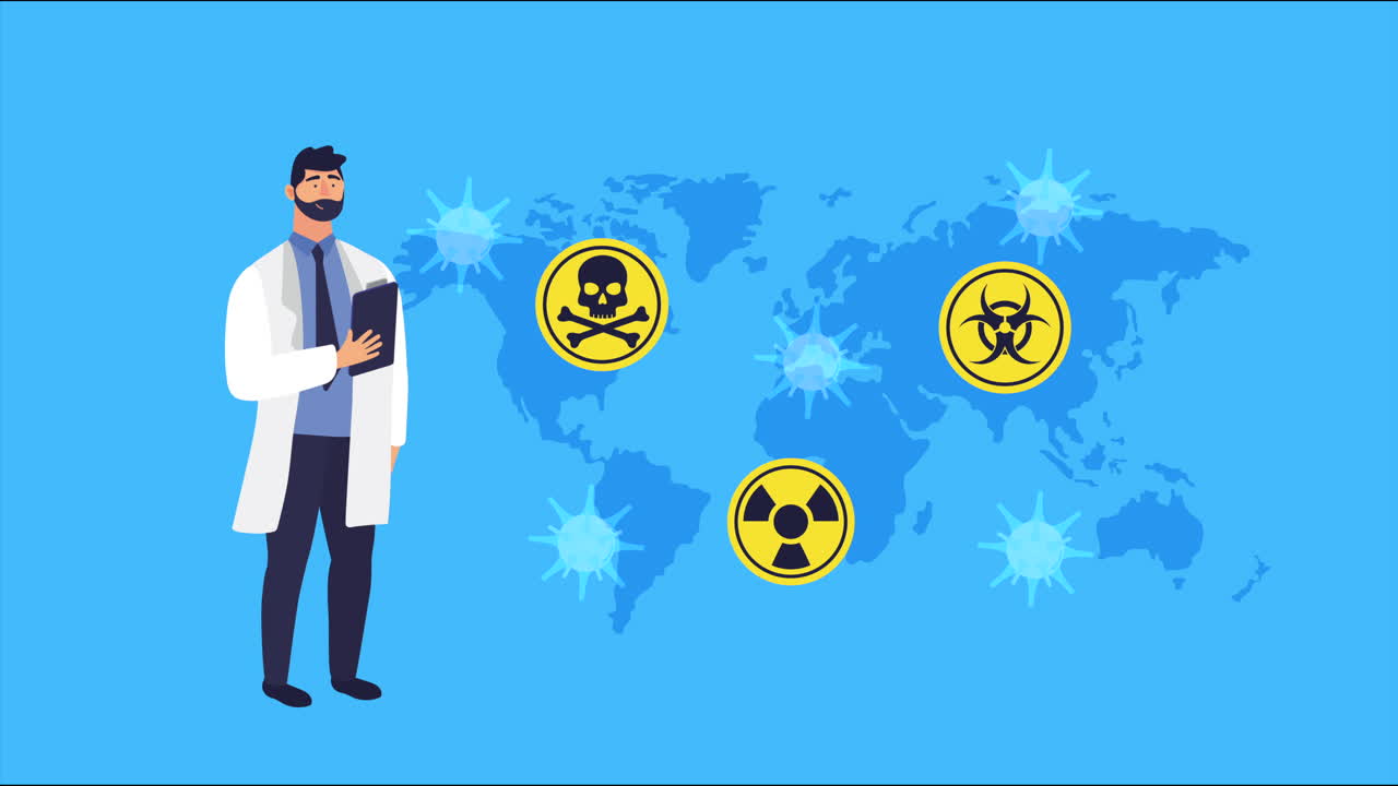 팬데 경고 신호를 가진 의사