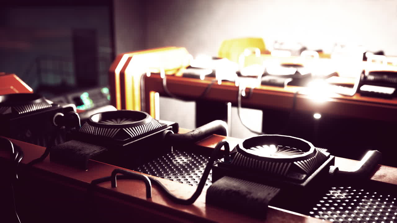 컴퓨터 그래픽 카드를 사용하는 암호화폐 채굴 농장