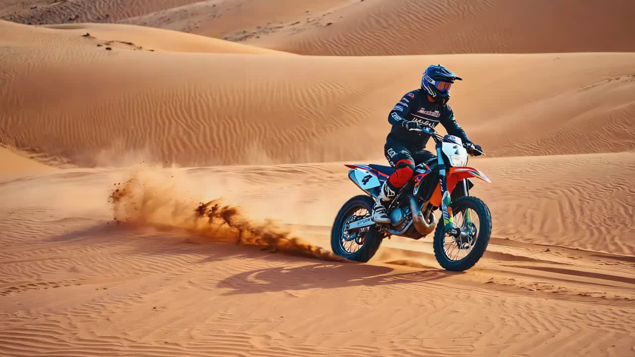 Corrida de motocross no deserto